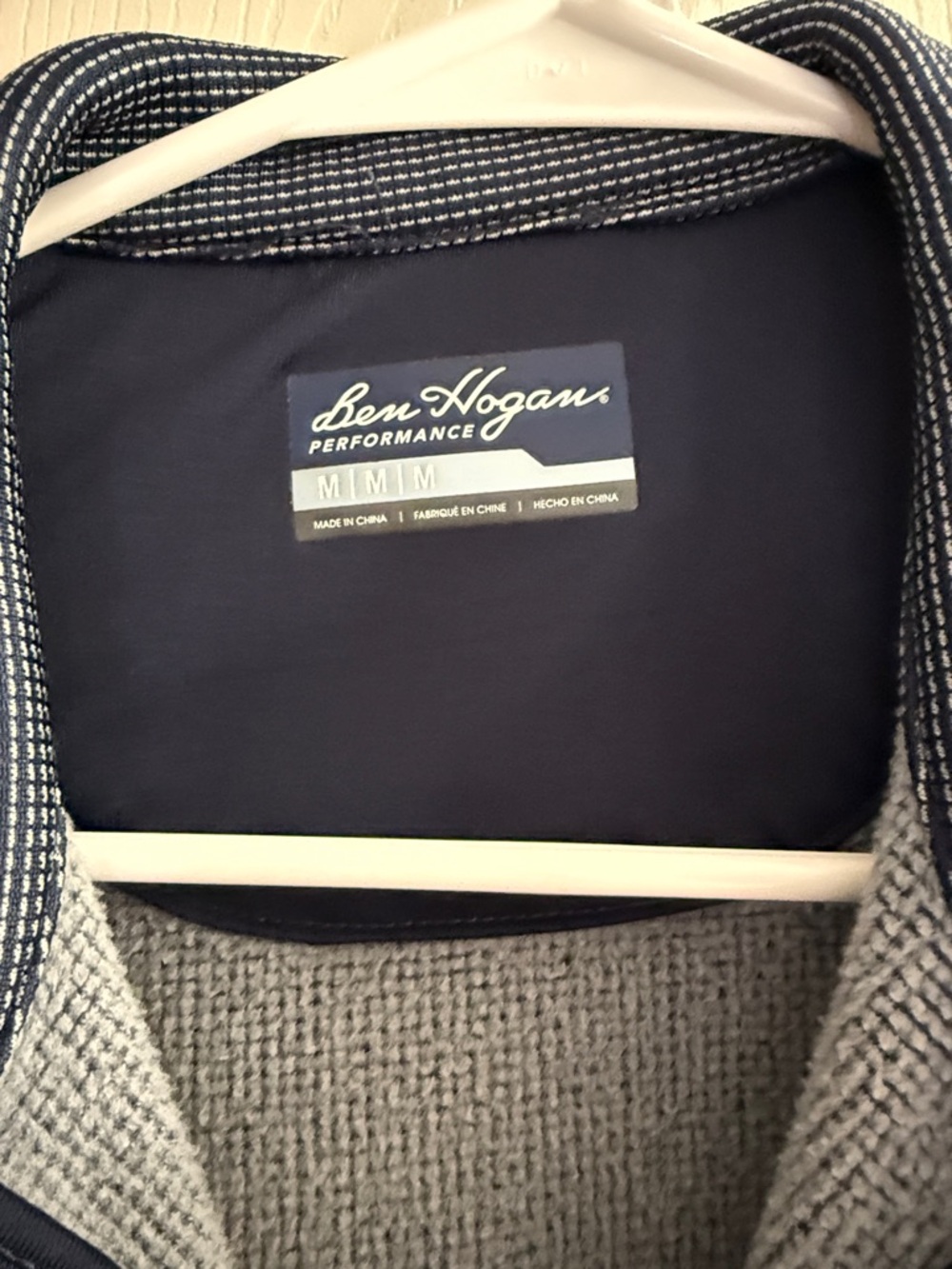 Ben Hogan Performance Navy Blue Quarter-Zip Pullover - Picture 2 of 3